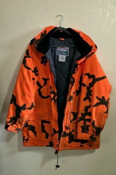 Other - Field & Stream Hooded Blaze Orange Camo Hunting Coat Jacket Mens Size XL, Deer